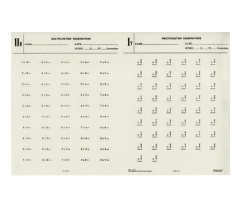 Arithmetic Combination Sheets, Addition