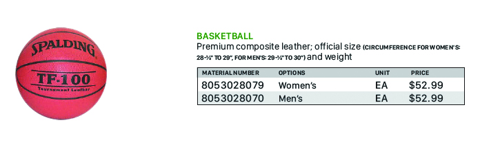 Basketball Women'S 28-½” To 29”