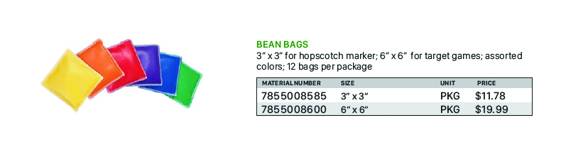 Bean Bags 6” X 6”