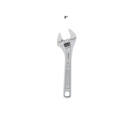 Adjustable Wrench 8” / ¹⁵∕₁₆”