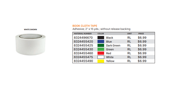 Book Cloth Tape Green