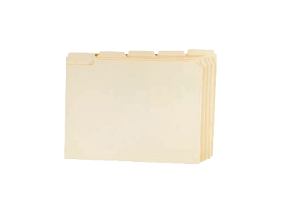 1 ∕5 Cut Manila File Folders