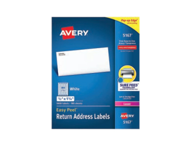 Return Address Labels, ½” X 1-¾” White