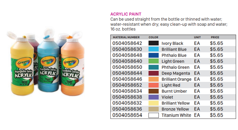 Acrylic Paint Brilliant Orange