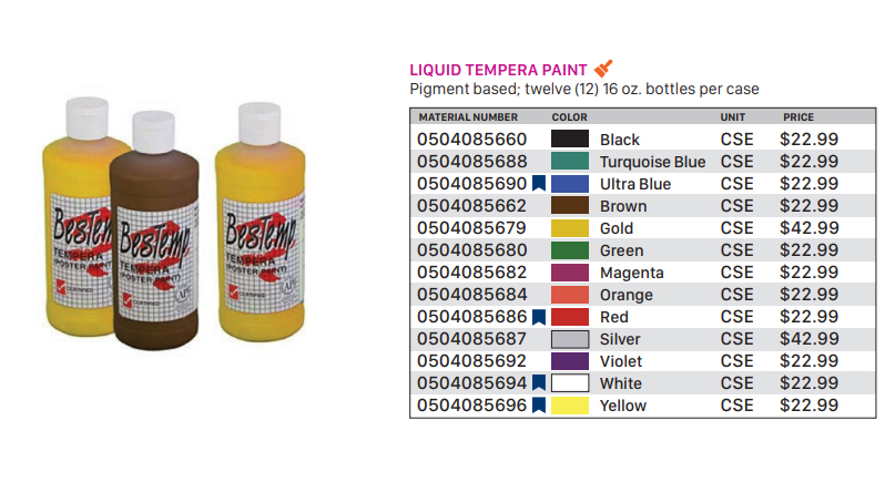 Liquid Tempera Paint Black