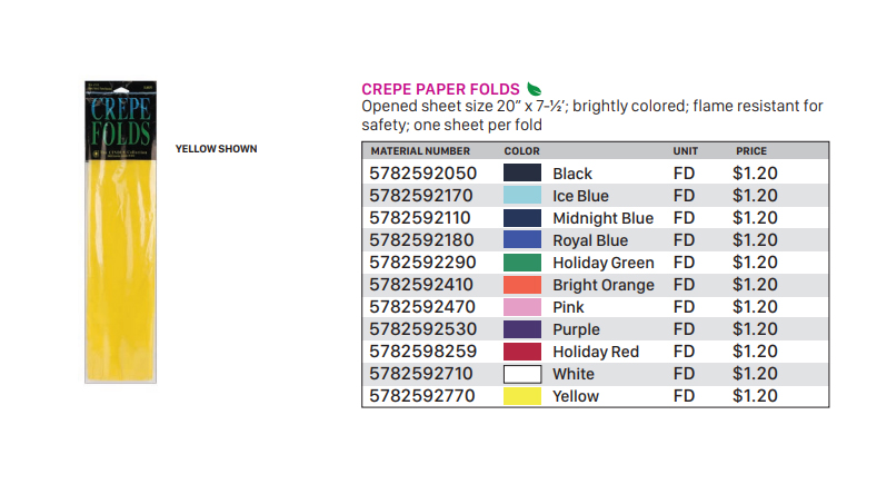 Crepe Paper Folds Holiday Red