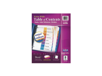8-Tab Index Dividers