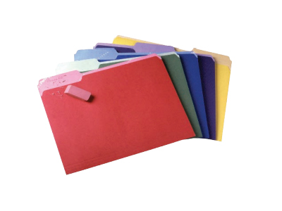 [6154681370] Letter Size Erasable Tab File Folders