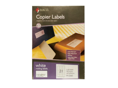 [6155105360] Address/All Purpose Labels, 1-½” X 2-¹³⁄₁₆” White